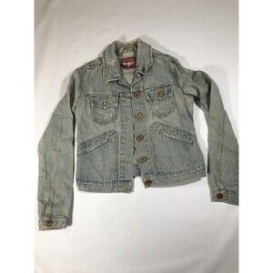 Levi’s Strauss Distressed Stretch Jean Jacket Women’s Size Small Light Wash